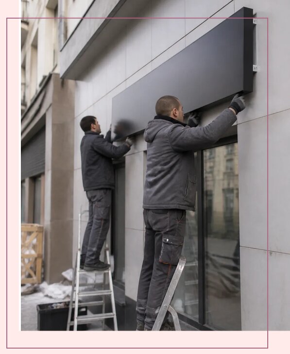 Изготовление и монтаж вывесок на здание под ключ в Малгобеке
